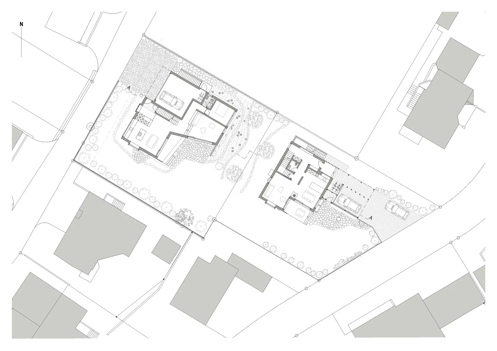 24_Neubau 2 Einfamilienhäuser Haldenstein_Grundriss Erdgeschoss